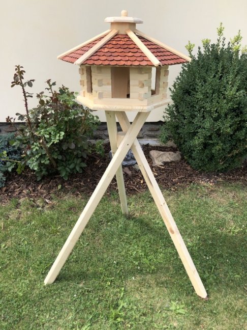 ŠESTIHRANNÉ KRMÍTKO PRO PTÁKY - Barva: ZELENÁ