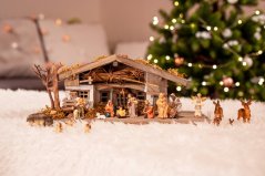 WEIHNACHTSKRIPPE AUS HOLZ MINI