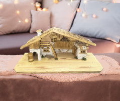 WEIHNACHTSKRIPPE MIT TURM KLEIN